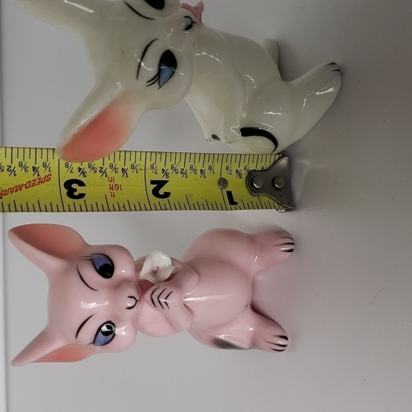 Vintage Japan  Set of Ceramic Mice Pink/white - Picture 9 of 10